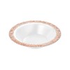 14oz Rose Gold Round Plastic Bowl Pebble Design - Elegant