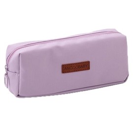 ANGOOBABY Small Pencil Case Student Pencil Pouch Coin Pouch Cosmetic Bag Office Stationery Organizer for Teen School-Purple