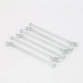 DraCra 4 Pack Crutches Handle Bolt Mount Replacement 5.5'' Metal Rod with Adjustable Screw Nut for Underarm Crutch Hand Grip Medical Walking Aid Cane Adult Senior