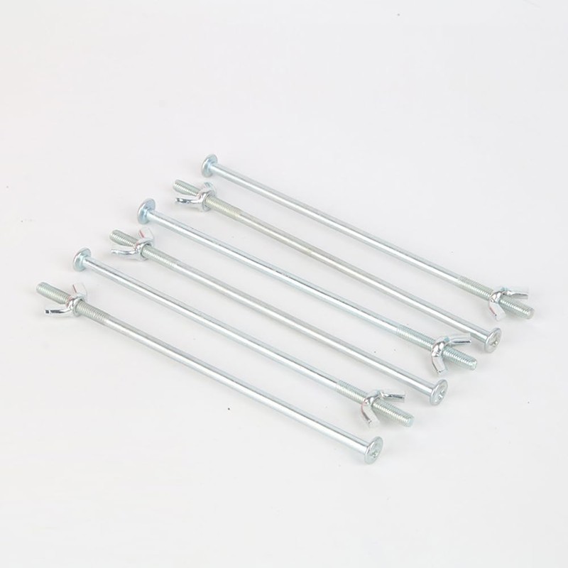 4 Pack Crutches Handle Bolt Mount Replacement 5.5'' Metal Rod