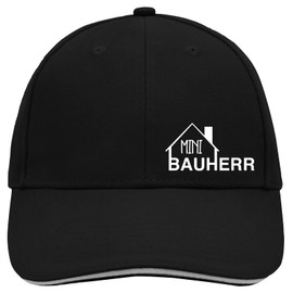 huuraa Cappy Hat Mini Builder Gift Unisex Cap Mini Builder Gift Idea, Black/Light Grey, Unit size