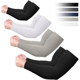 H HOME-MART Arm Sleeves for Women, Men, Youth - UPF 50+ UV Sun Protection & Cooling Arm Warmers, One Size Fits Most, Tattoo Cover, Breathable Sun Arm Sleeves (Pair)
