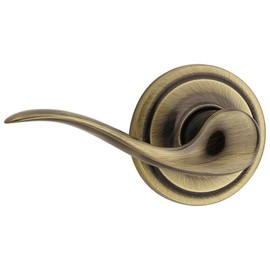 Kwikset 788TNL RH 5 Tustin Right Handed Half Inactive Lever, Antique Brass