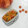Fall Autumn Harvest Pumpkin and Squash Pattern Rectangle Pill Case