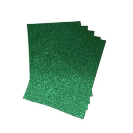 A4 Glitter Card Sparkly Soft Touch Non Shed 250gsm Pack of 10 Sheets (Green)