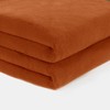 Dreamscene Fleece Throw Blankets Burnt Orange, Soft Thick Fleece Blankets