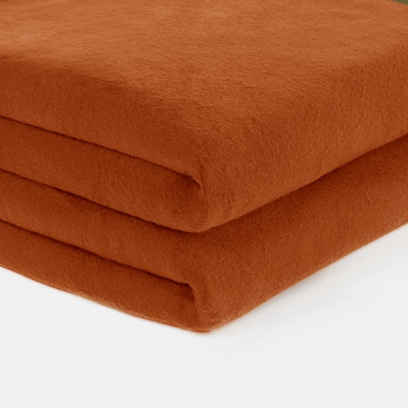 Dreamscene Fleece Throw Blankets Burnt Orange, Soft Thick Fleece Blankets