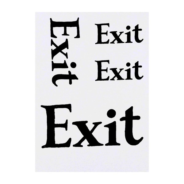 4 x 'Exit' Temporary Tattoos - Water Resistant, Skin-Safe, Non-Toxic