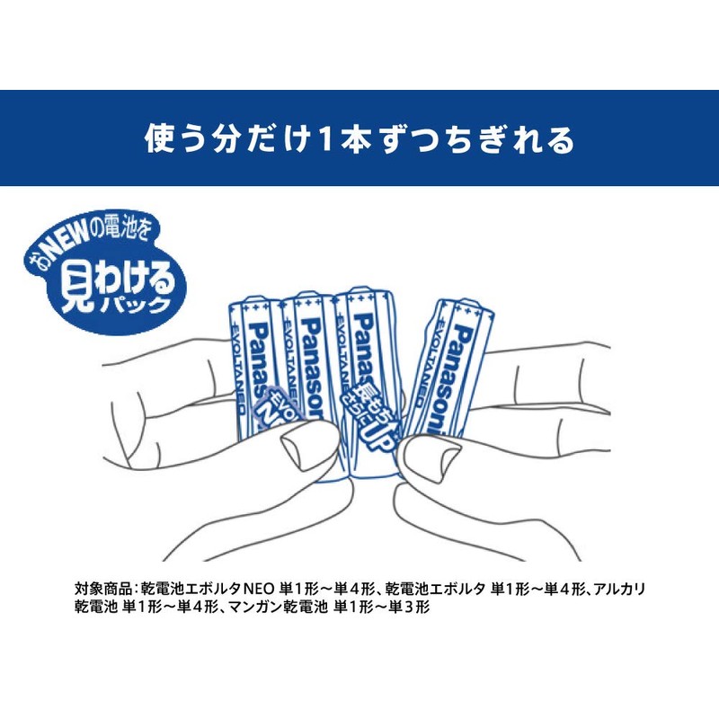 パナソニック エボルタNEO 単4形アルカリ乾電池 12本パック LR03NJ/12SW