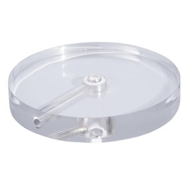B&P Lamp® 4 Inch Diameter Round Clear Acrylic Lamp Base with Wire Way