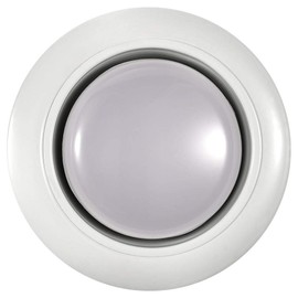 Commercial Electric 5 in. White LED Swivel Baffle Round Trim New Construction and Remodel Recessed Lighting Kit with LED Bulb