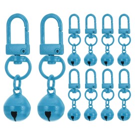 PATIKIL 10 PCS Dog Bell, Cat Bell Dog Collar Bell Small Pet Bells Keychain Cute Bulk Loud Jingle for Dog Collar Charm Pendant Necklace Accessories DIY Crafts Christmas, Sky Blue