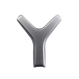 Gedotec Marion Double Coat Hook Square Matt Chrome Coat Hook Concealed Height 65 mm Wall Hook Metal for Wall Mounting 1 Piece Double Hook Single with Screws