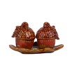 Acorn - Fall Salt and Pepper Shaker set with Leaf