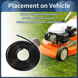 INFINAUTO Petrol Fuel Line 5ft 1/9" ID Fuel Line Hose 1/7" OD Gas Line Pipe Hose for Chainsaw, String Trimmer and Blower Petrol Small Powersports Engines Black