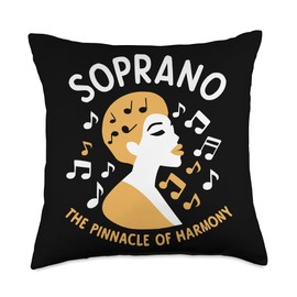 Soprano Singer Vocal Range Vocalist Voice Singing Choir Throw Pillow