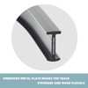 KXLife Black Flexible Ceiling Mount Curtain Track (20 ft), Hospital
