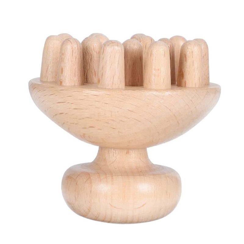 Wooden Massage Brush Mushroom Shaped Hairbrush for Scalp Relax Scalp