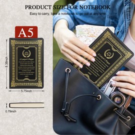 QDWXDEL Lawyer Gift for Women,Journal for Women,A5 Hardcover Leather Journal - 200 Pages Premium Paper Notebook,Lawyer Journal Notebook for School, Work (Lawyer Black)