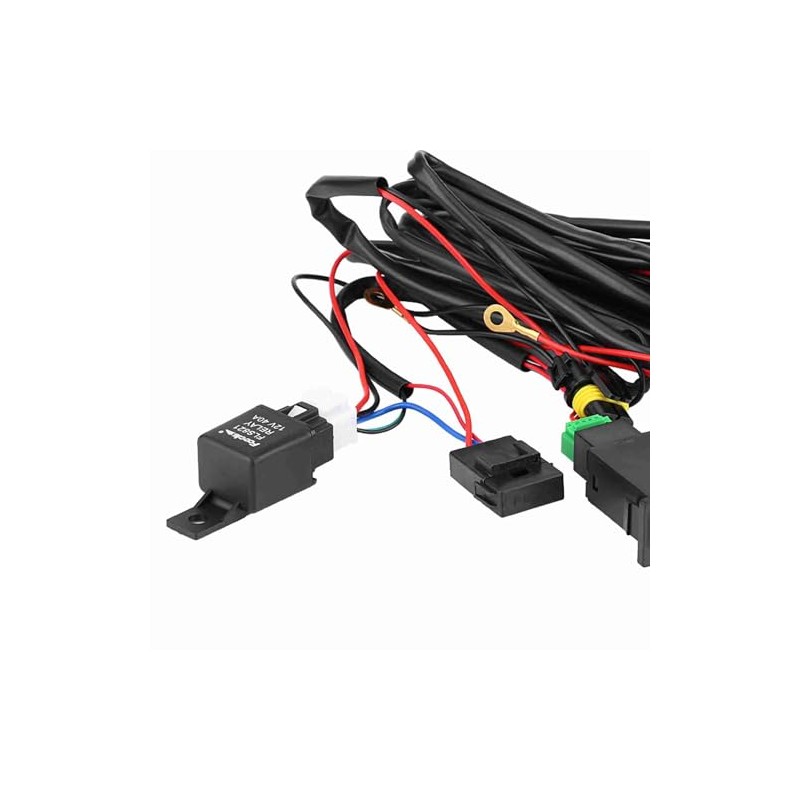 Universal 12V LED Fog Light Switch Wiring Harness Kit with