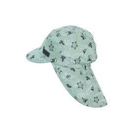 Sterntaler Boys Peaked Cap with Neck Protection, turquoise
