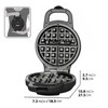 SugarWhisk 6-Inch Belgian Waffle Maker, 180° Flip Waffle Iron with
