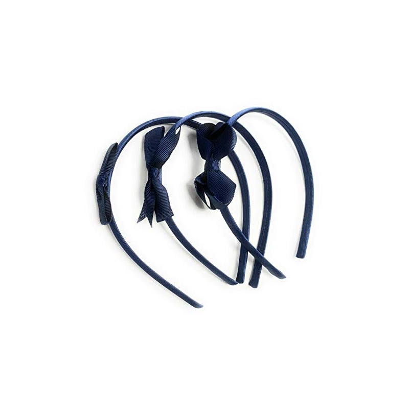 3 x School Hair Bows on Headbands Alice Bands Uniform