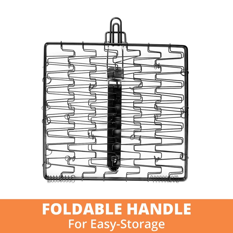 Mr. Bar-B-Q 06620Y Non Stick Flexible Basket with Folding Handle,