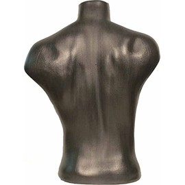Male Torso Dress Form Mannequin Display Bust Black (#5027) Made by OM