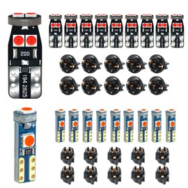 Red T5 PC74 PC37 PC118 T10 PC168 PC175 PC194 PC194R PC195 PC160 PC161 Instrument Cluster Light LED Bulb Replacement 37 74 73 2723 2721 158 168 194 2825 Dashboard Panel Gauge Indicator Lamp N Socket