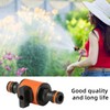 Amazleer 2 Pcs Garden Hose Connectors, Double-Tap Nozzle Valve for