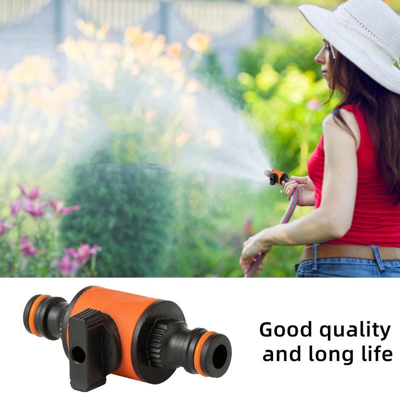 Amazleer 2 Pcs Garden Hose Connectors, Double-Tap Nozzle Valve for