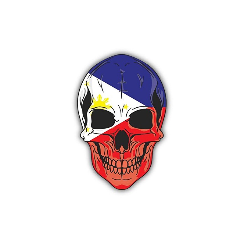 Zirni Skull Flag Philippines Sticker Decal Design