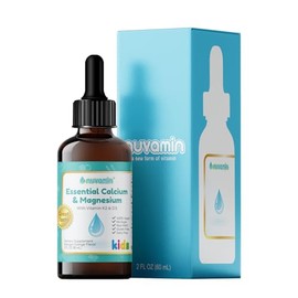 Nuvamin – Liquid Calcium & Magnesium Drops for Baby, Toddlers, Kids, & Adults, 2Fl.Oz (60ml), 30 Daily Servings. Great Taste - All Natural - Vegan - S
