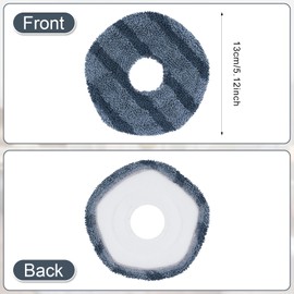 4pcs Vacuum Mop Cloths, Soft Cotton Mop Cloth Reusable Washable Mop Pad Replacement Accessories Replacement Parts for Eufy X10 Pro Omni and Eufy X9 Pro Robot Vacuums