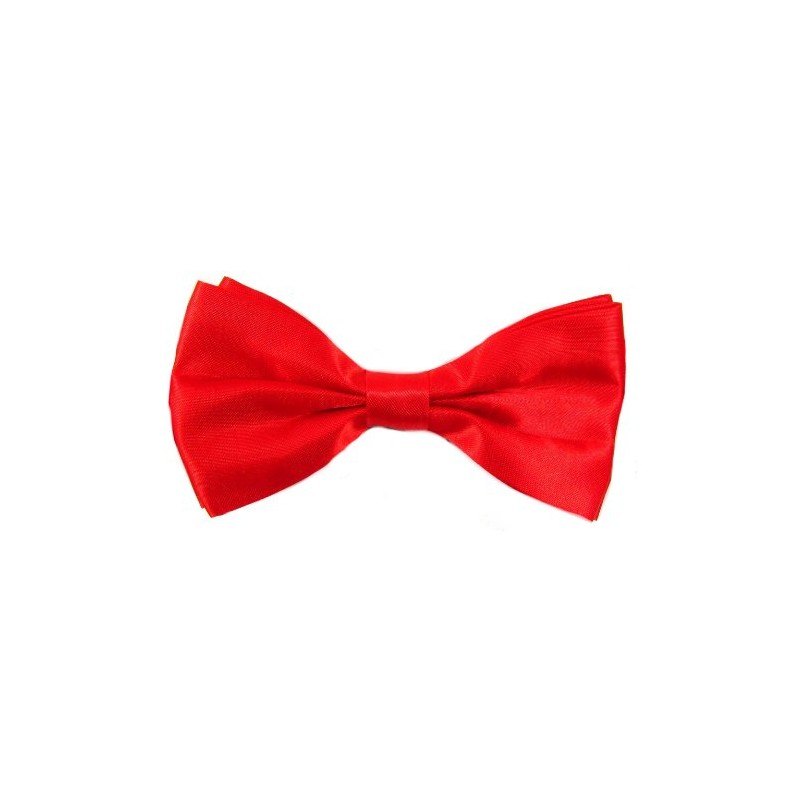 BB Accessories Satin Bow Tie - Plain Red