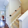 SELEWARE 34 Inch Wood Handrail Indoor Stair Handrail Drywall Mount