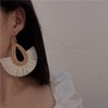 Handmade Raffia Earrings for Women Boho Summer Beach Earrings Lightweight
