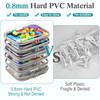 Sanwuta 6 Pcs Clear Hard Zipper Case Hard Plastic Zipper