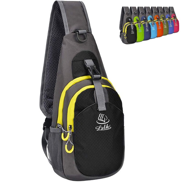 Peicees Sling Backpack Shoulder Chest Crossbody Bag Waterproof Lightweight Nylon Hiking Daypack for Women Men