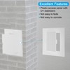 PATIKIL 4x4 inch(95x95mm) Removable Hinged Access Panel, 2 Pcs ABS