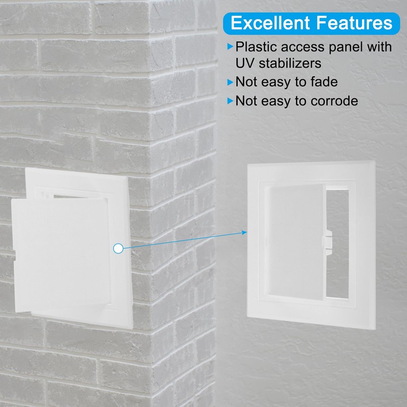 PATIKIL 4x4 inch(95x95mm) Removable Hinged Access Panel, 2 Pcs ABS