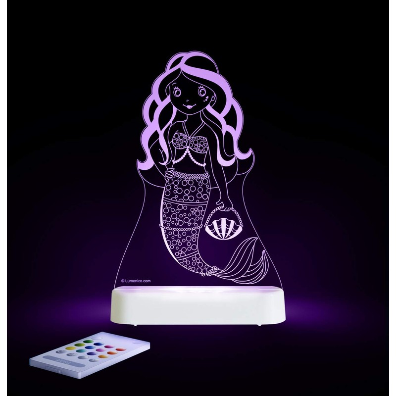 Aloka SleepyLights, Nightlight, Remote Control Included, Mermaid