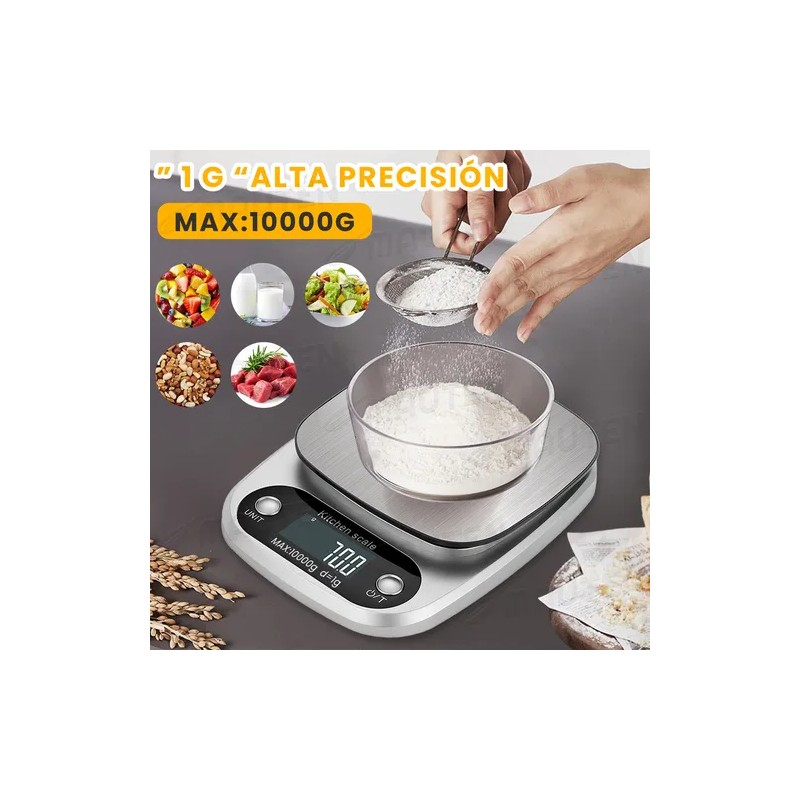 Bscula De Cocina Digital De Alta Precisin 10kg1g Balanza Digital