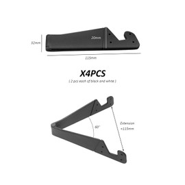 BEIBXHQQ 4 Piece Cell Phone Holder, Foldable Stand, Portable Stand, Smartphone Holder, Compatible with Most Cell Phones, Perfect for Desk and Travel