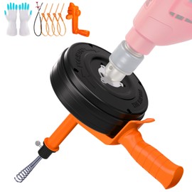 Drain Snake 3.0 - Heavy Duty Dual Mode (Manual/Automatic) Plumbing Auger, Clog Remover for Sink, Bathtub, Shower Drains - Home DIY & Professional Use (10M/32.8FT)