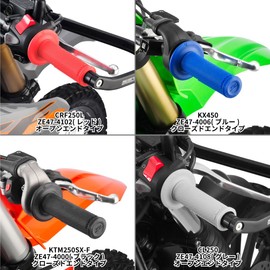 ZETA Racing ZE47-4106 Dirt Grip, Open End, Blue, Off-Road Bike, Handle Diameter 0.9 inches (22.2 mm), Total Length 4.7 inches (120 mm), All Condition Through End, General Purpose