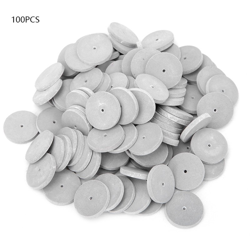 100pcs Dental Laboratory Burs Abrasive Grinding Polishing Rubber Wheel Tool