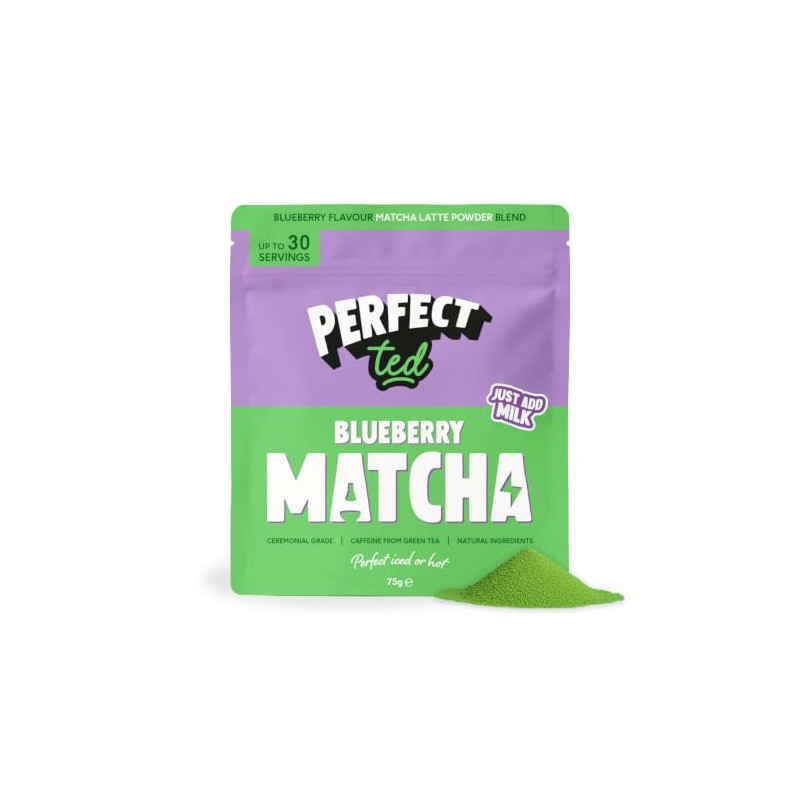 PerfectTed Blueberry Matcha Powder - Ceremonial Grade 75g