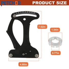 PETCHOR Spoke Tension Meter Tool Bike Indicator Meter Tensiometer, Wire Tension Adjustment Tool for Measuring Bicycle Wheel Spokes Voltage Value, Black
